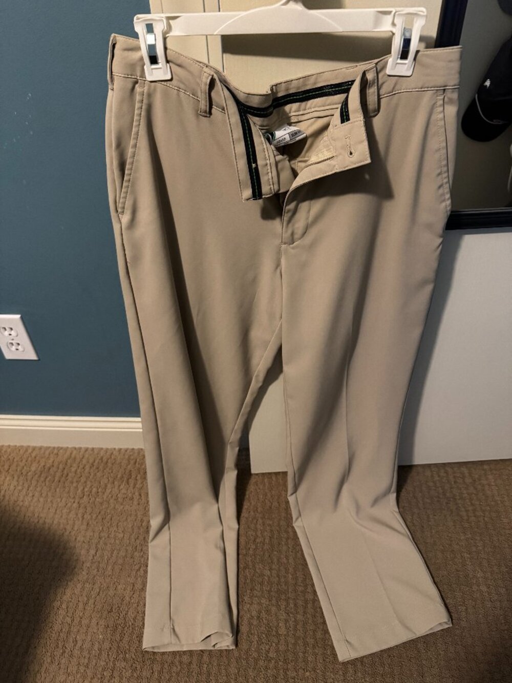 Izod Khaki Golf Pants 32x32 Slim Fit